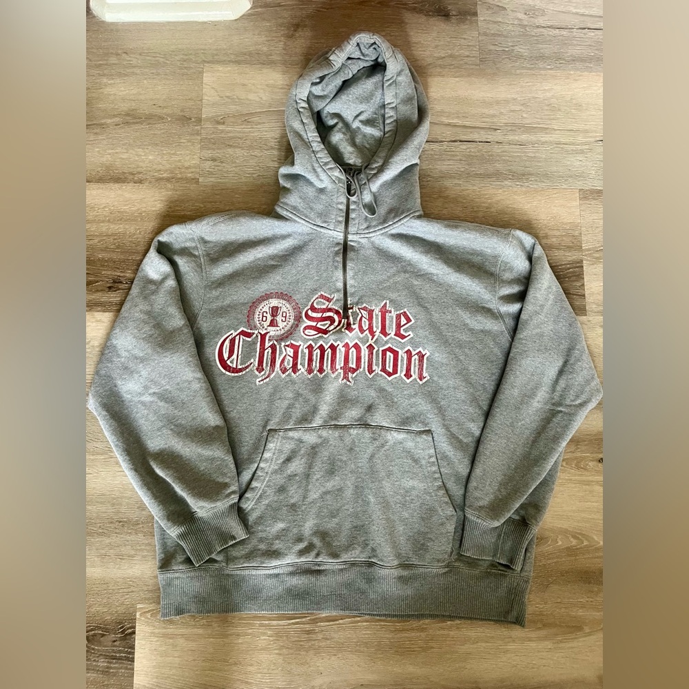 Vintage GAP 1969 State Champions Quarter Zip Up Sweater